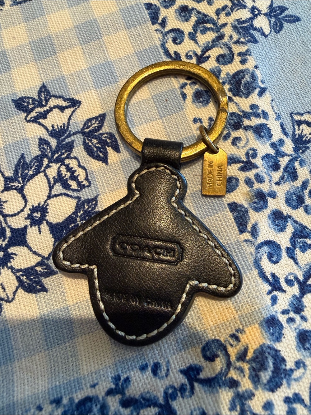 Coach Bee Keychain - Yellow, Black & White - Picture 2 of 4